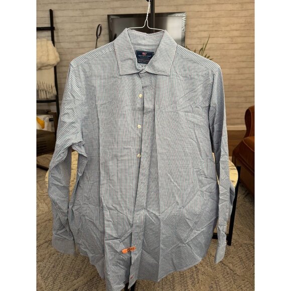 Vineyard Vines Pastel Check Performance Slim Fit Cooper Shirt Mens Size L - Picture 1 of 8